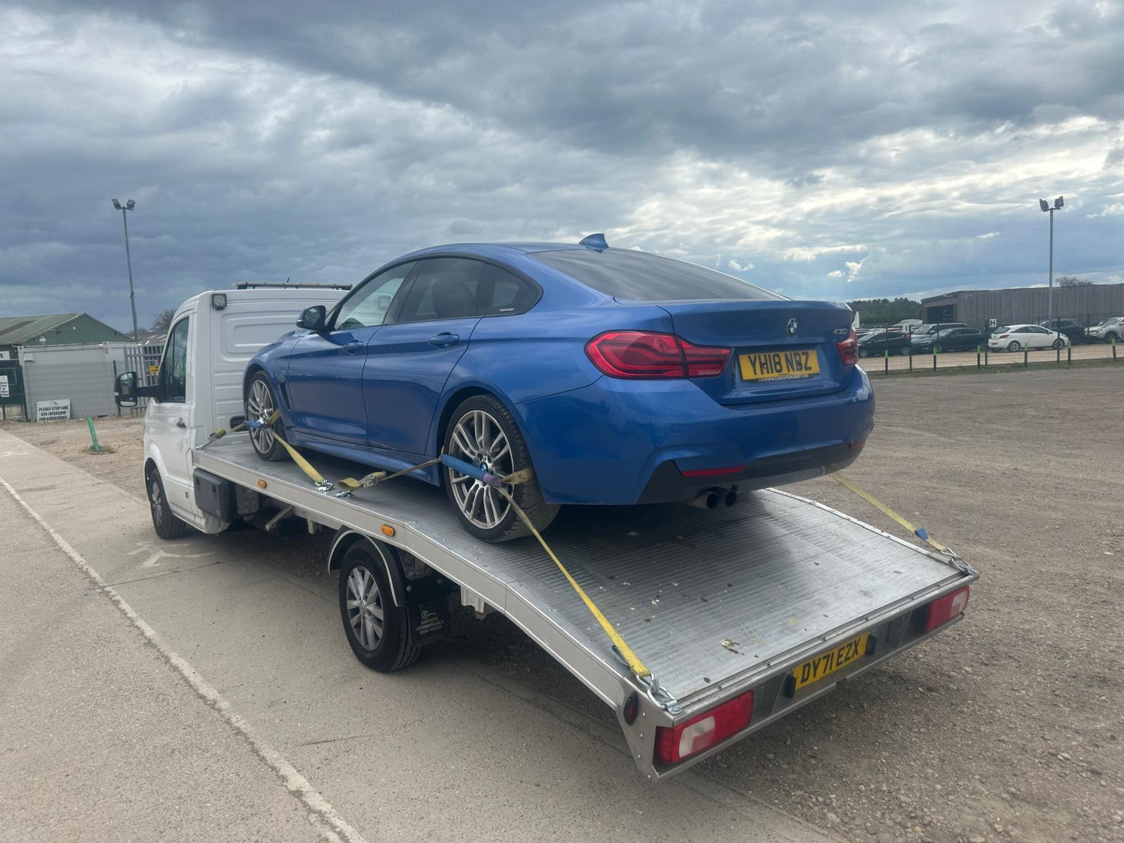 Blue BMW 4 Series Gran Coupe recovered by CT Recovery
